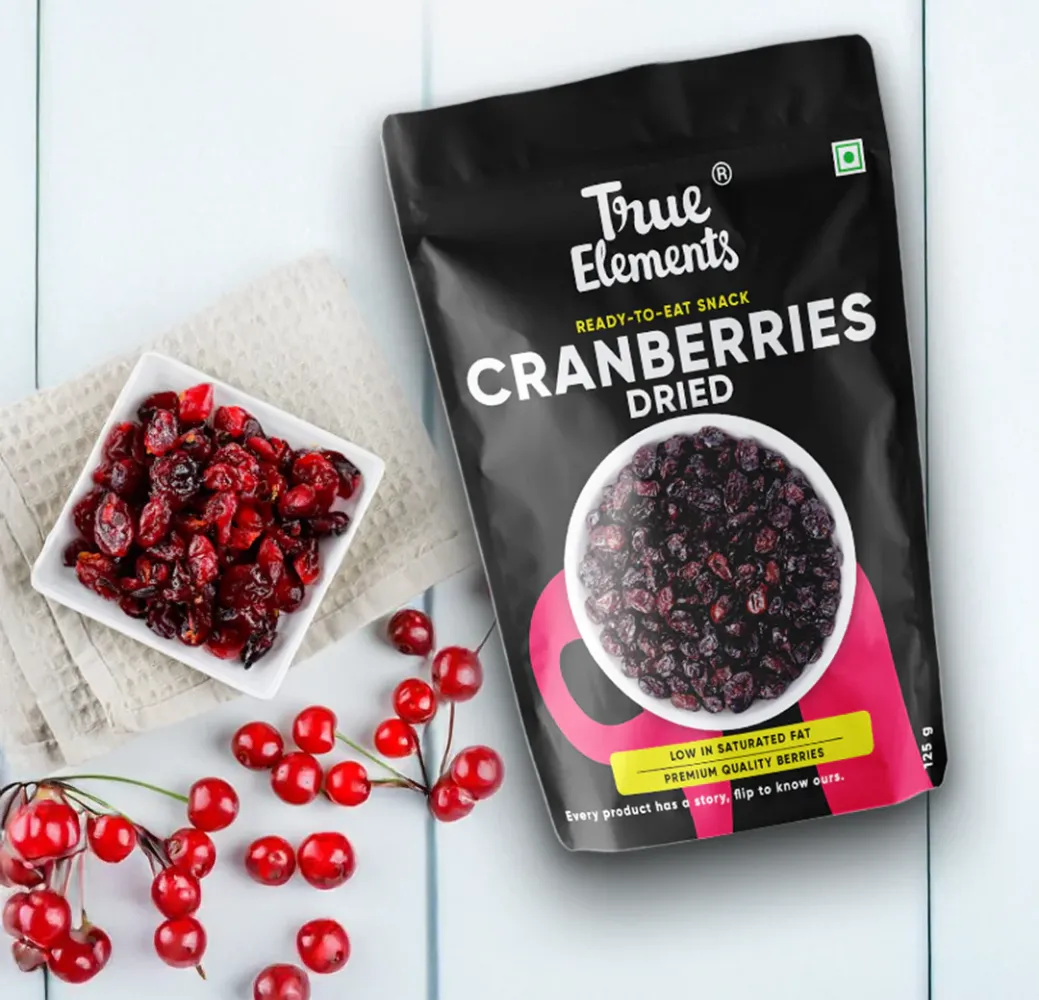 True Elements Cranberries Dried 125gm