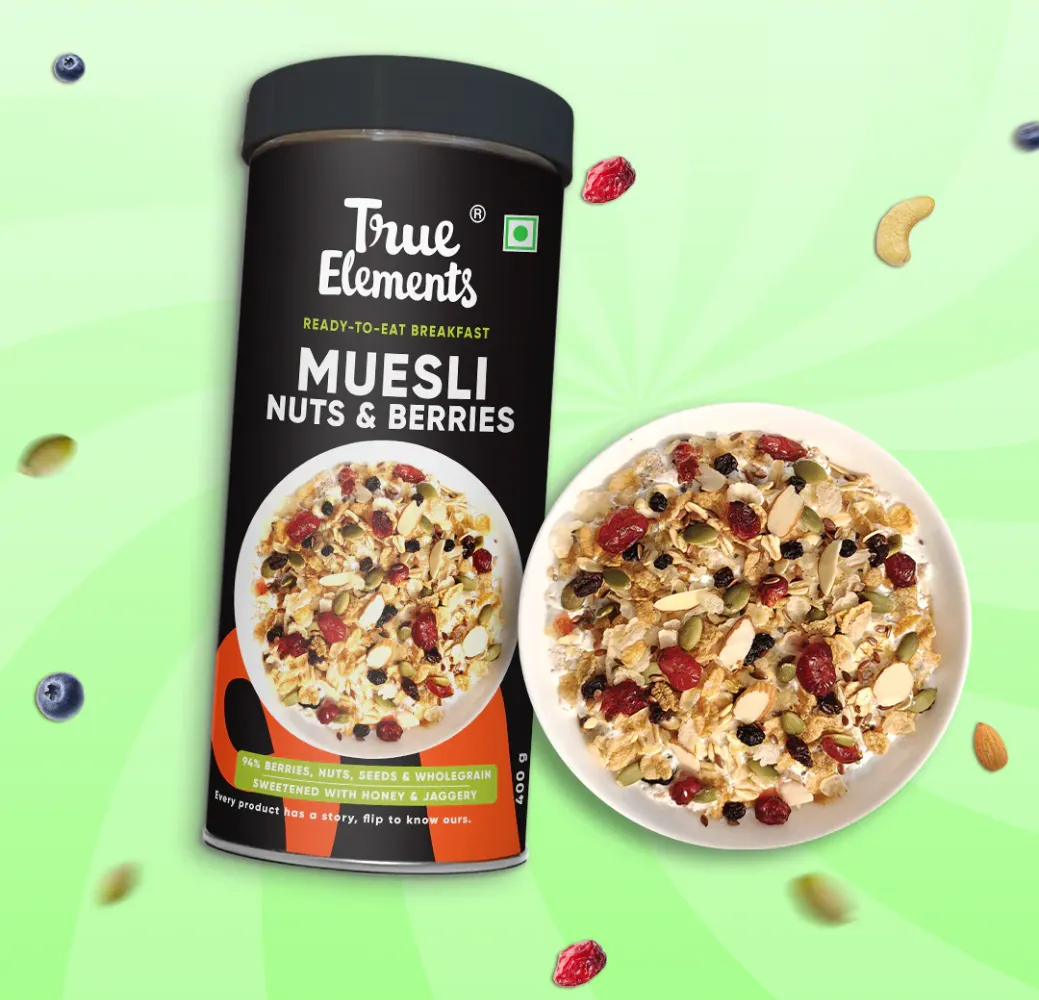 True Elements Muesli Nuts & Berries 400gm