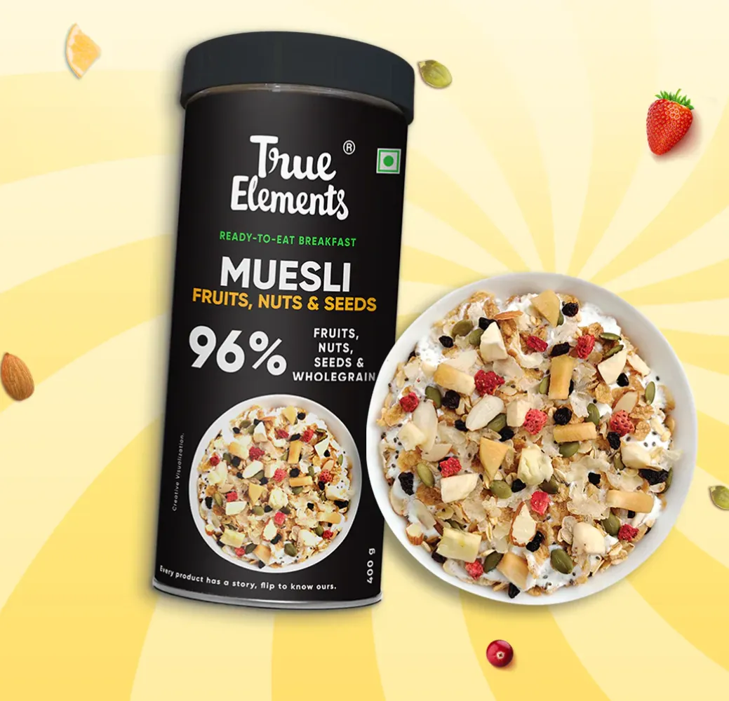 True Elements Muesli Fruits, Nuts And Seeds 400gm